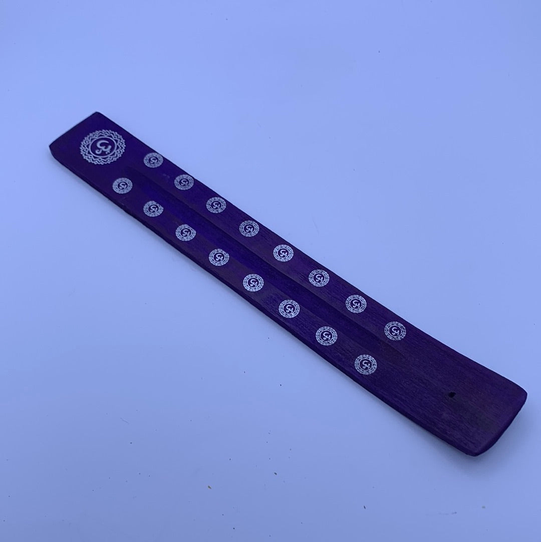 Chakra Wood Canoe Incense Burner