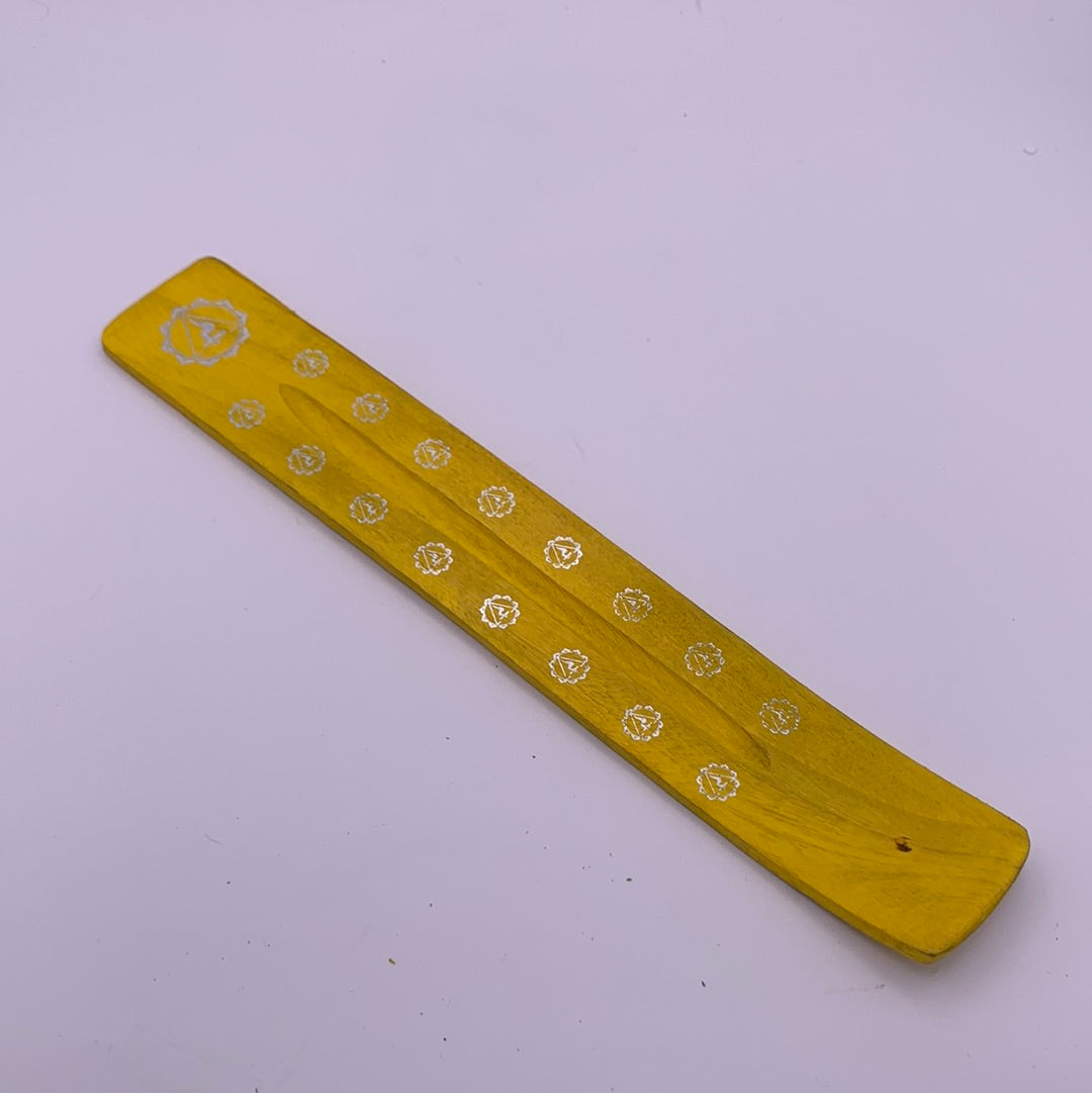 Chakra Wood Canoe Incense Burner