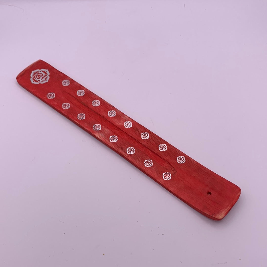 Chakra Wood Canoe Incense Burner