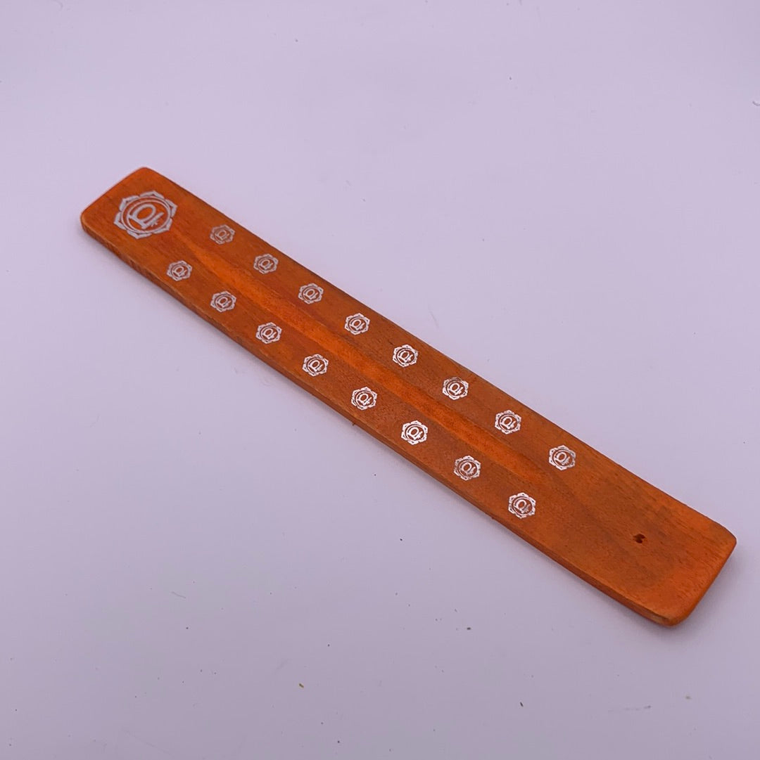 Chakra Wood Canoe Incense Burner