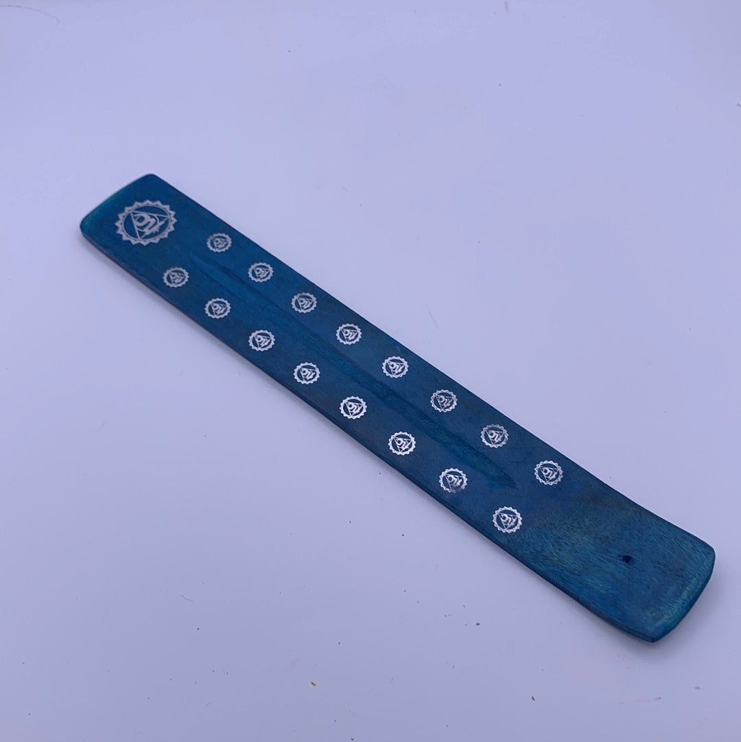 Chakra Wood Canoe Incense Burner