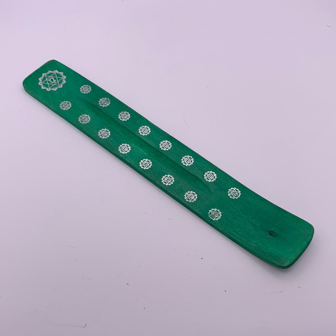Chakra Wood Canoe Incense Burner