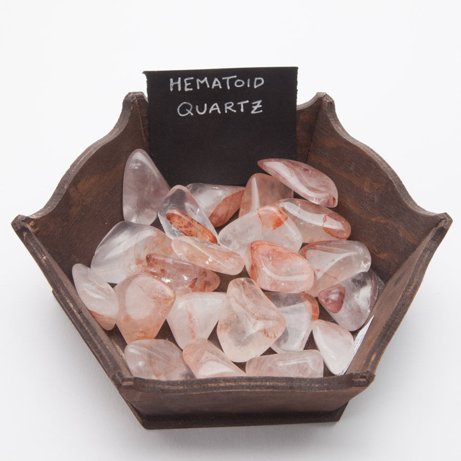Hematoid Quartz (Fire Quartz) (Harlequin Quartz) Tumbled