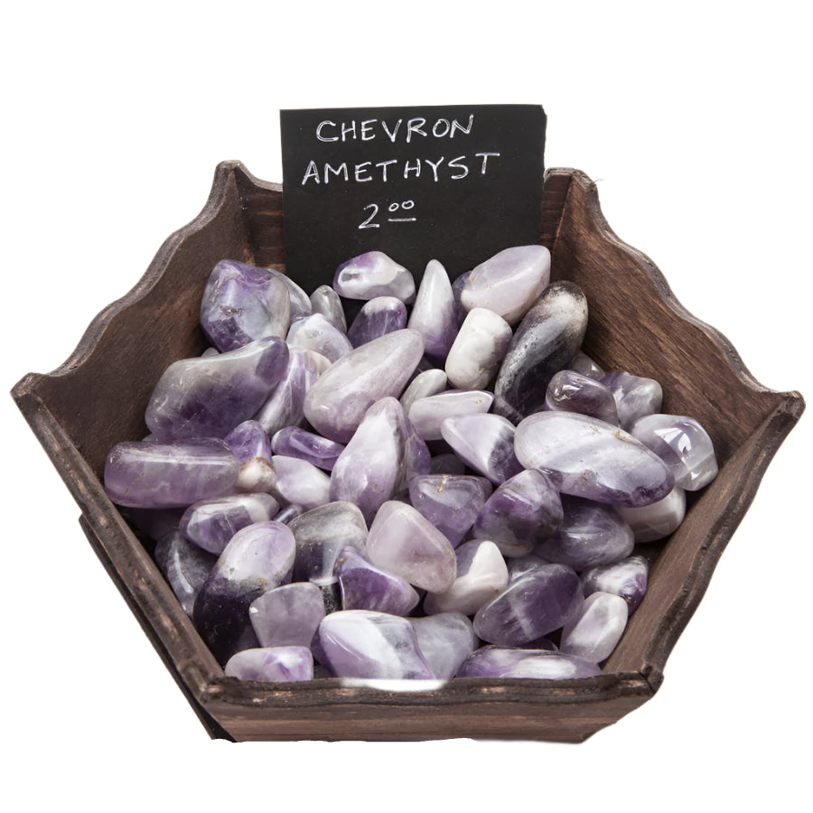 Chevron Amethyst Tumbled
